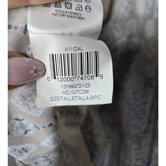 BCBGMAXAZRIA Kyndal high-low maxi dress tapestry long sleeve dress women's small - Picture 10 of 10